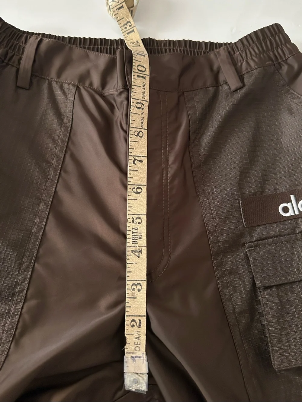 Alo Yoga Blaze Trouser Pants Espresso Brown Ripstop Utility Straight Size XS